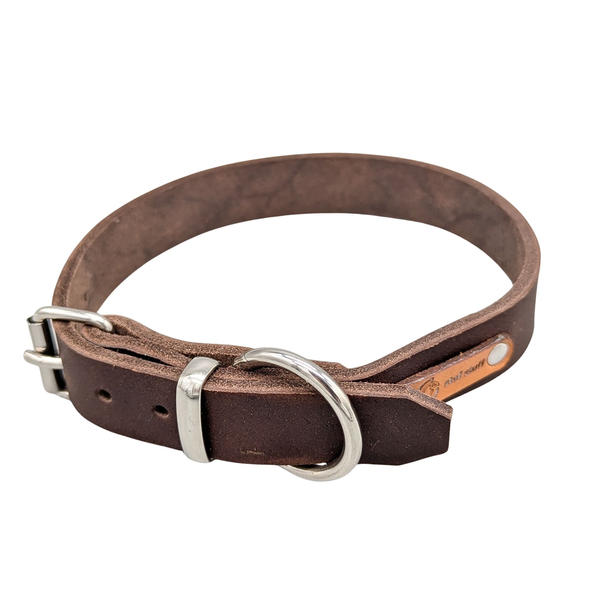 Fettleder-Halsband "Pure" - für kleine Hunde (Halsumfang 25 - 35 cm)