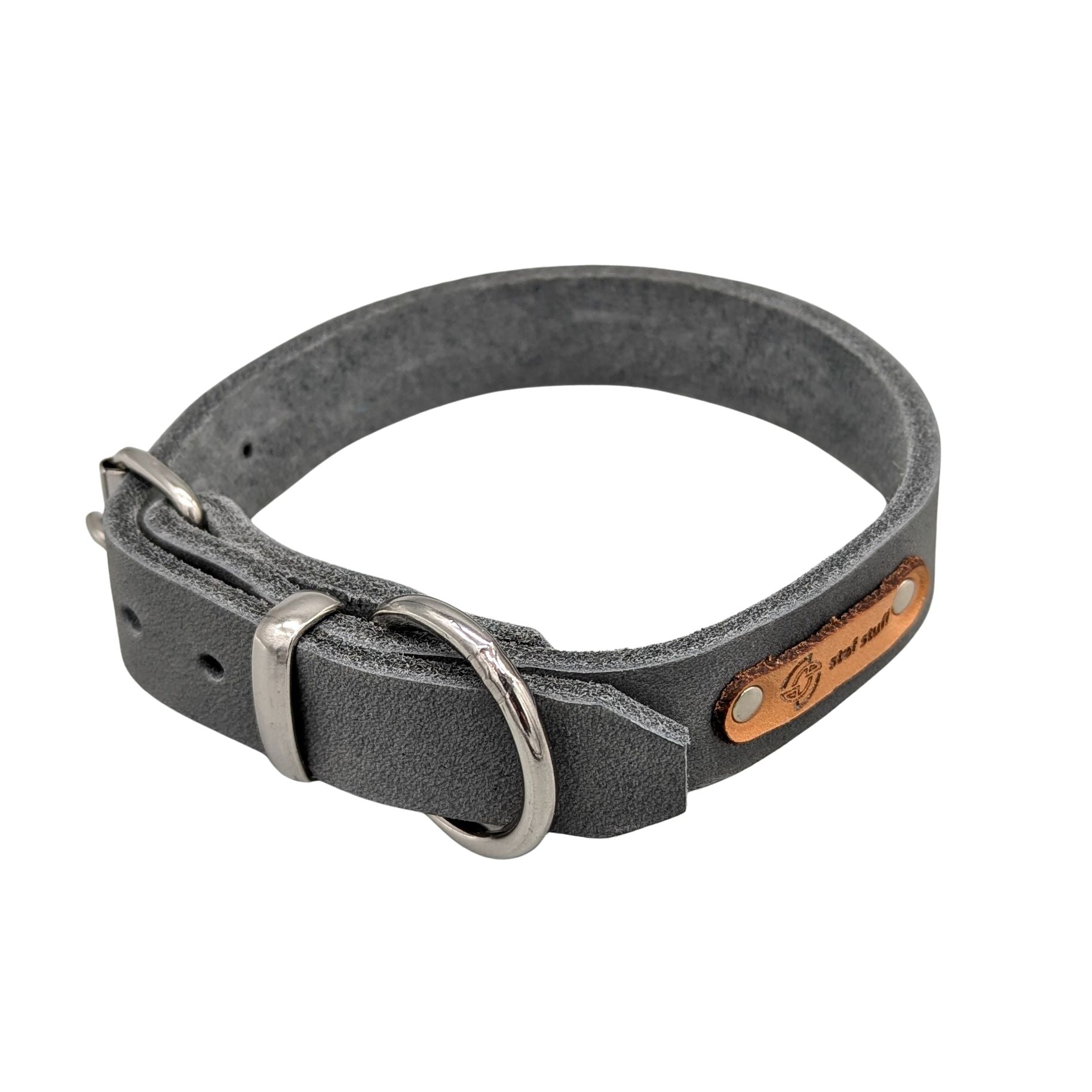 Fettleder-Halsband "Pure" - für kleine Hunde (Halsumfang 25 - 35 cm)