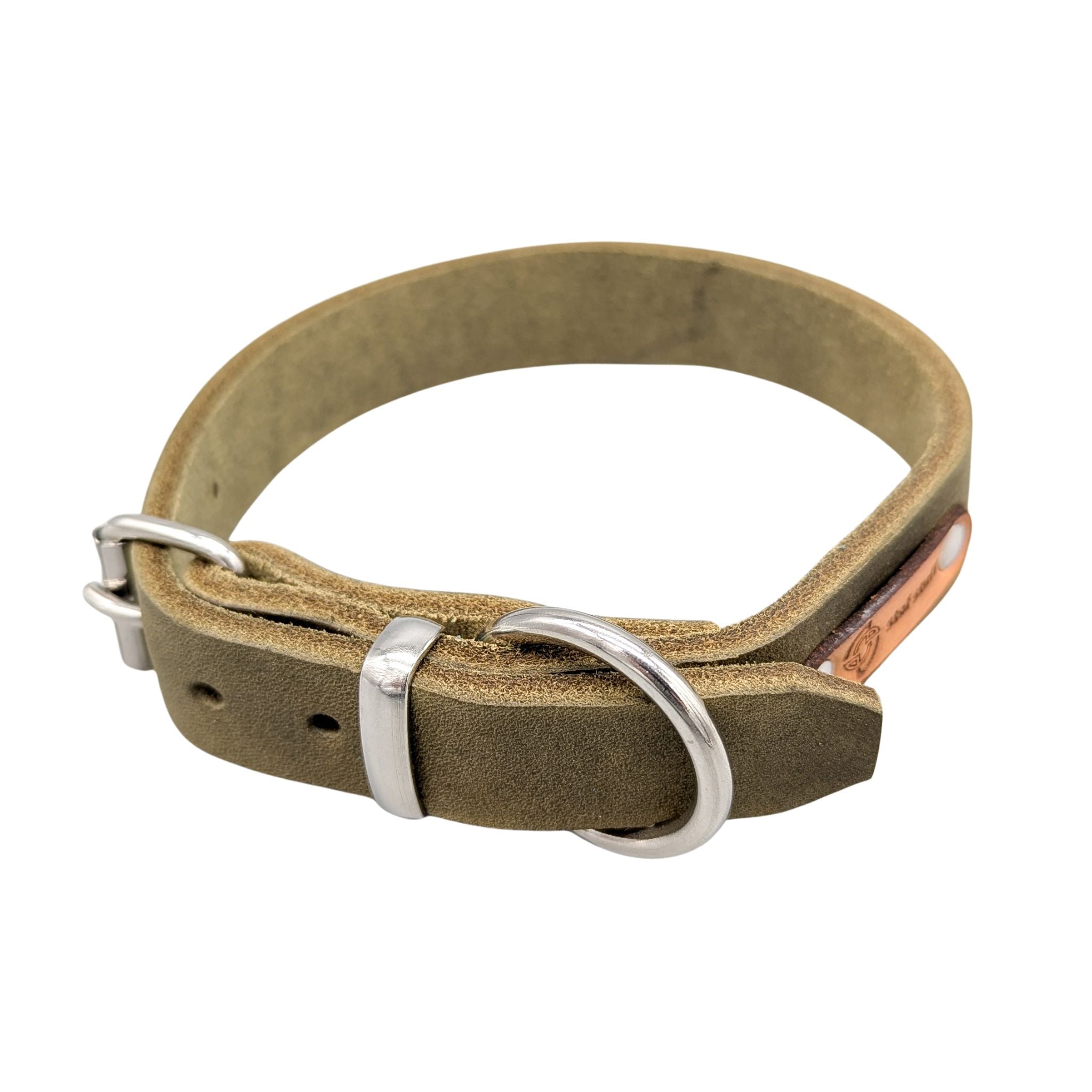 Fettleder-Halsband "Pure" - für kleine Hunde (Halsumfang 25 - 35 cm)