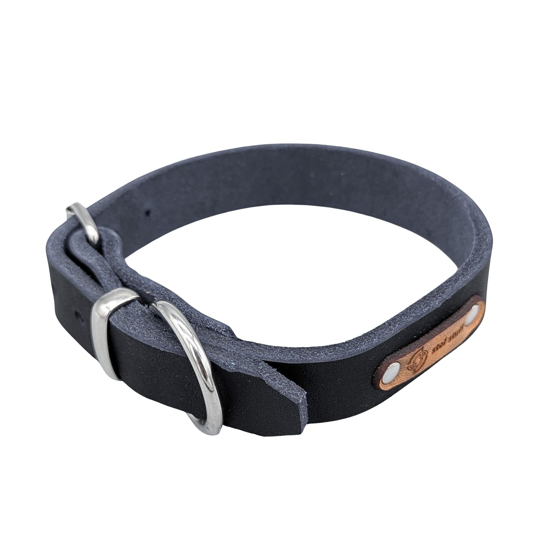 Fettleder-Halsband "Pure" - für kleine Hunde (Halsumfang 25 - 35 cm)