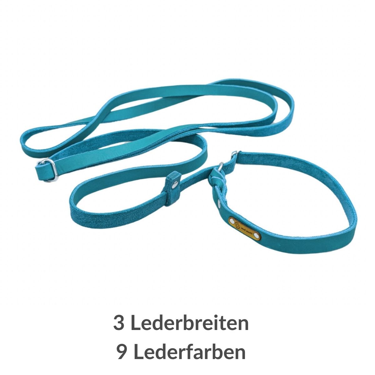 Fettleder Umhängeleine "Pure" - Retrieverleine mit Zugstopp