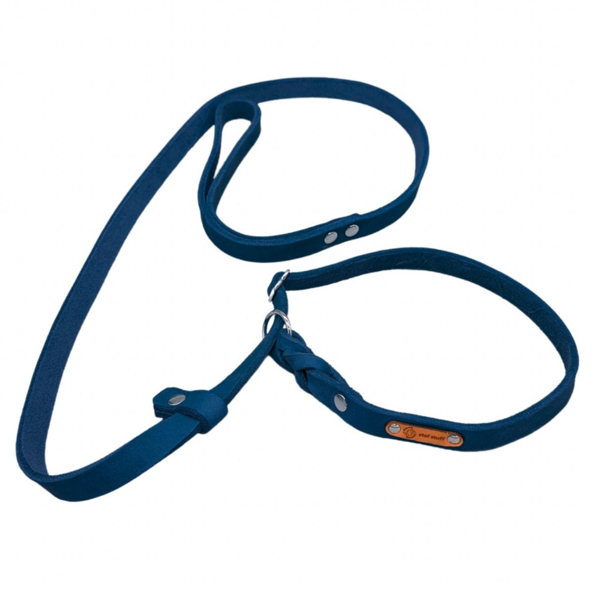 Retrieverleine Fettleder "Pure" mit Zugstopp