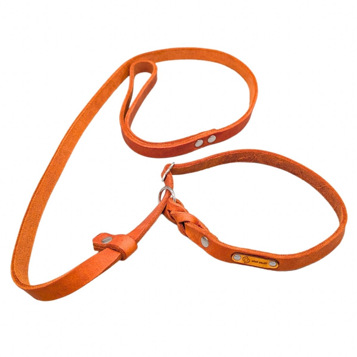 Retrieverleine Fettleder "Pure" mit Zugstopp