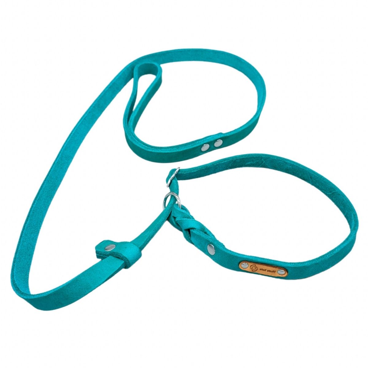 Retrieverleine Fettleder "Pure" mit Zugstopp