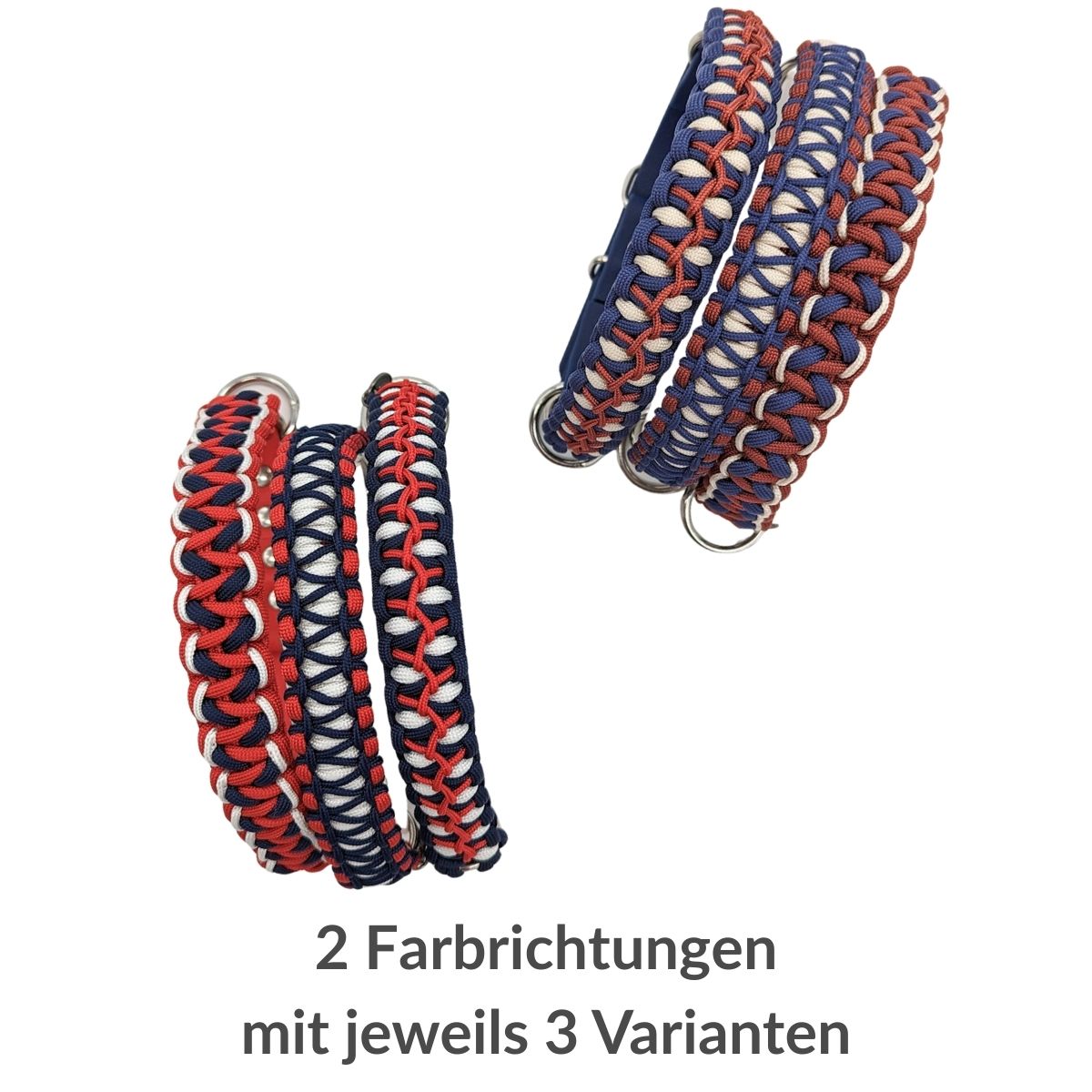 Seefahrer - robustes Biothane Halsband mit Paracord – Nautic oder Maritim