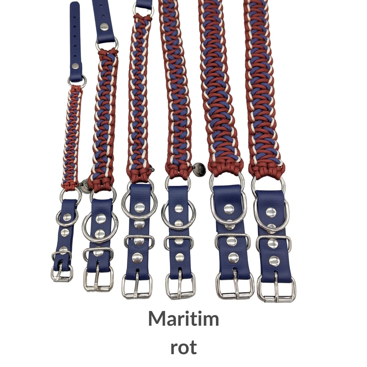 Seefahrer - robustes Biothane Halsband mit Paracord – Nautic oder Maritim