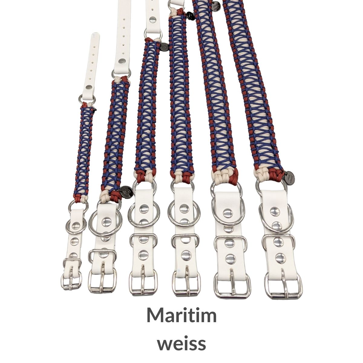Seefahrer - robustes Biothane Halsband mit Paracord – Nautic oder Maritim