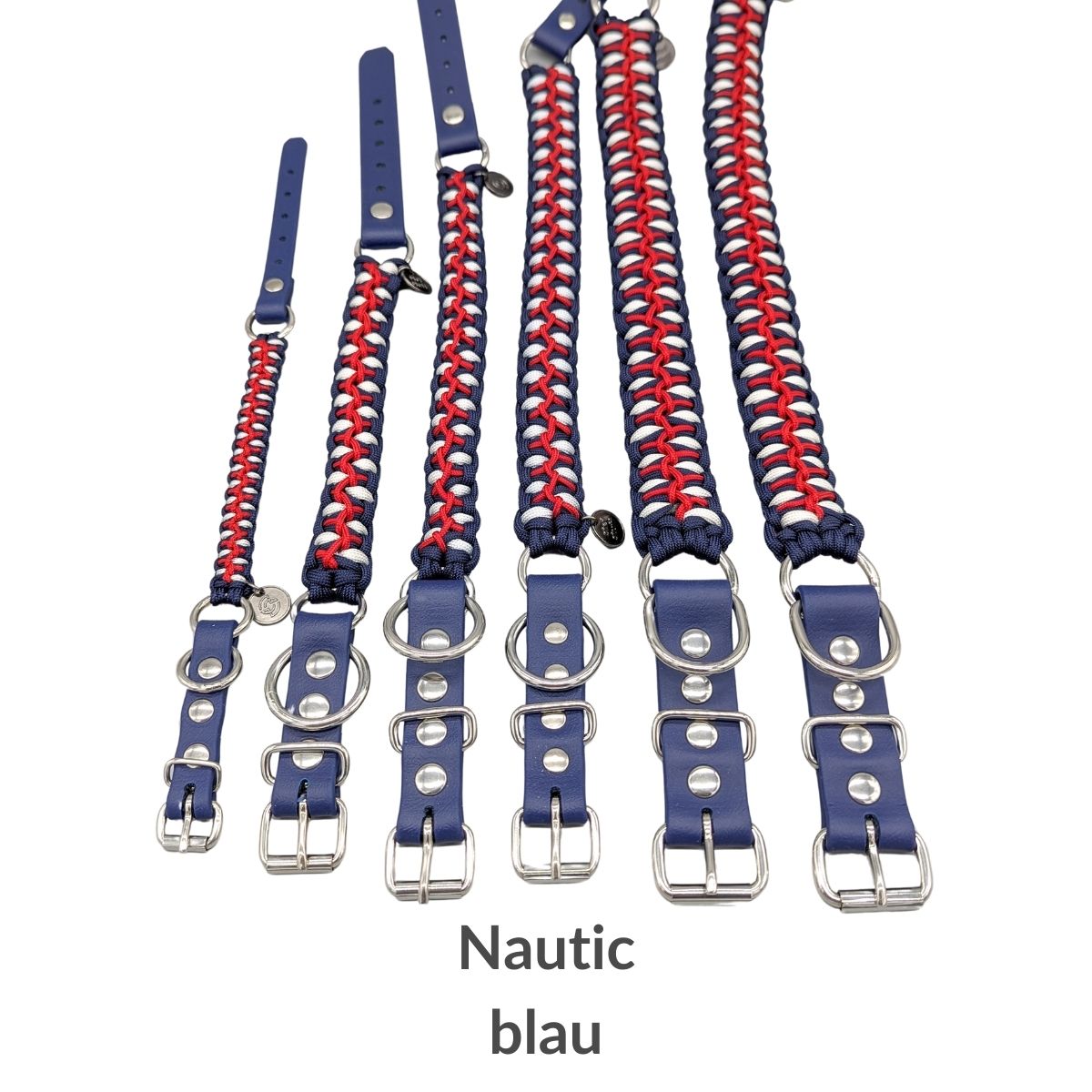 Seefahrer - robustes Biothane Halsband mit Paracord – Nautic oder Maritim