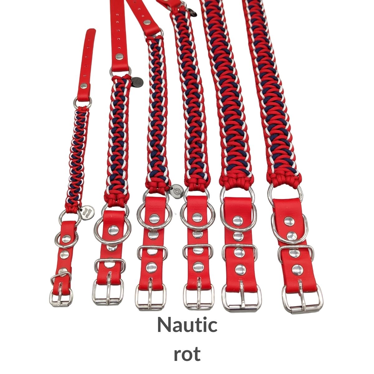 Seefahrer - robustes Biothane Halsband mit Paracord – Nautic oder Maritim
