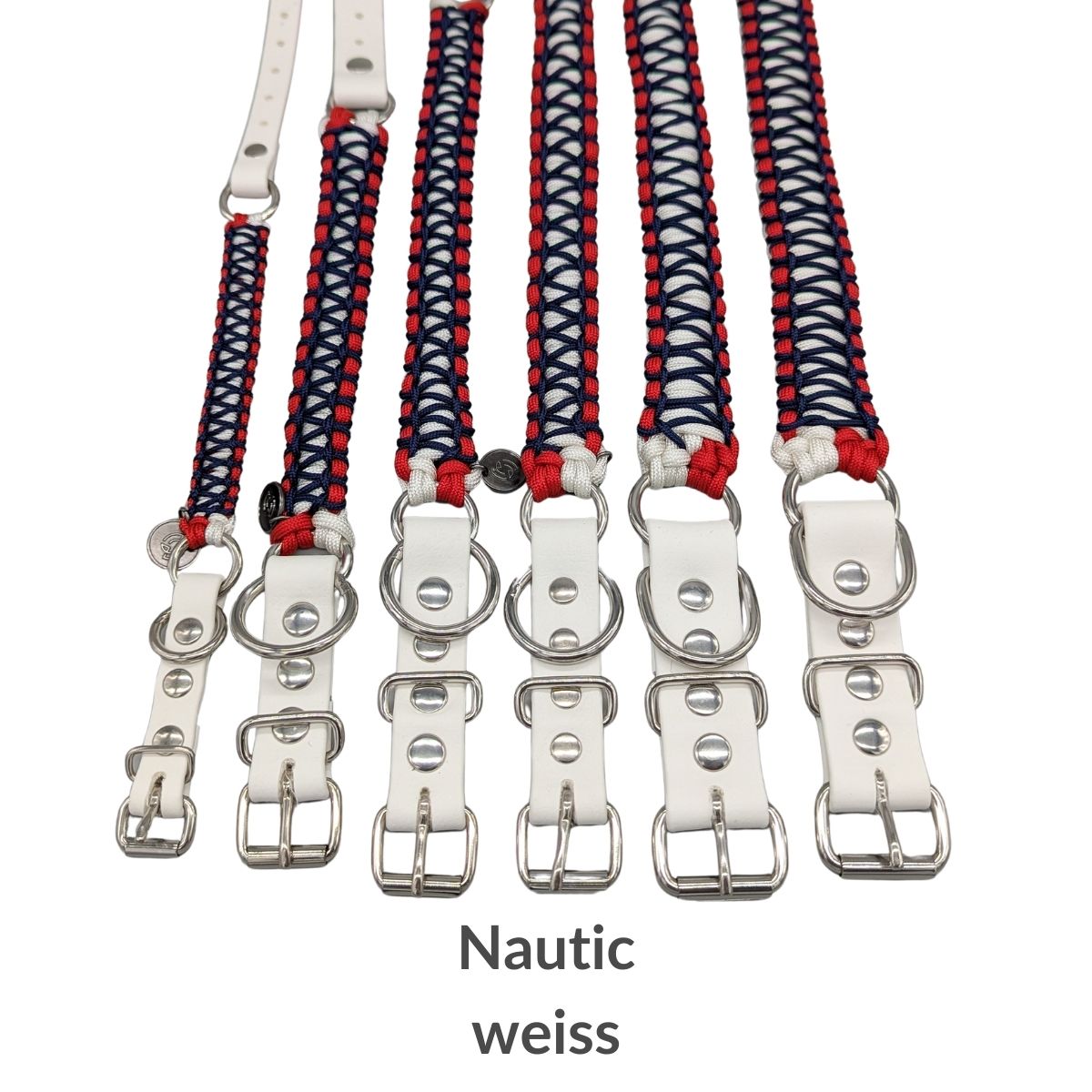 Seefahrer - robustes Biothane Halsband mit Paracord – Nautic oder Maritim