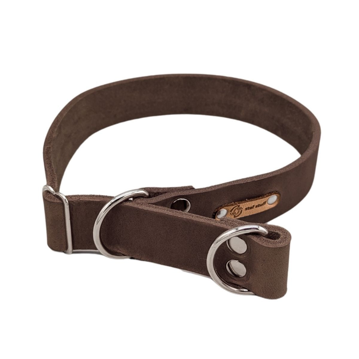 Fettleder "Pure" - Zugstopp Halsband 3 Breiten