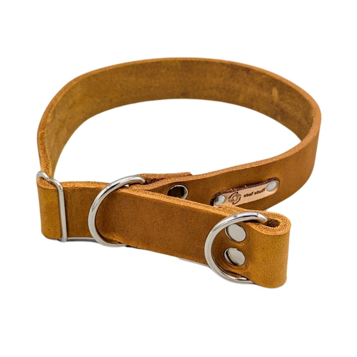 Fettleder "Pure" - Zugstopp Halsband 3 Breiten