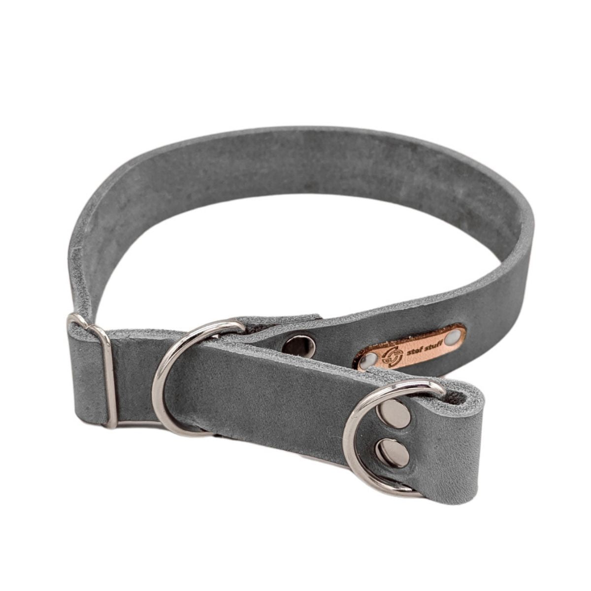 Fettleder "Pure" - Zugstopp Halsband 3 Breiten