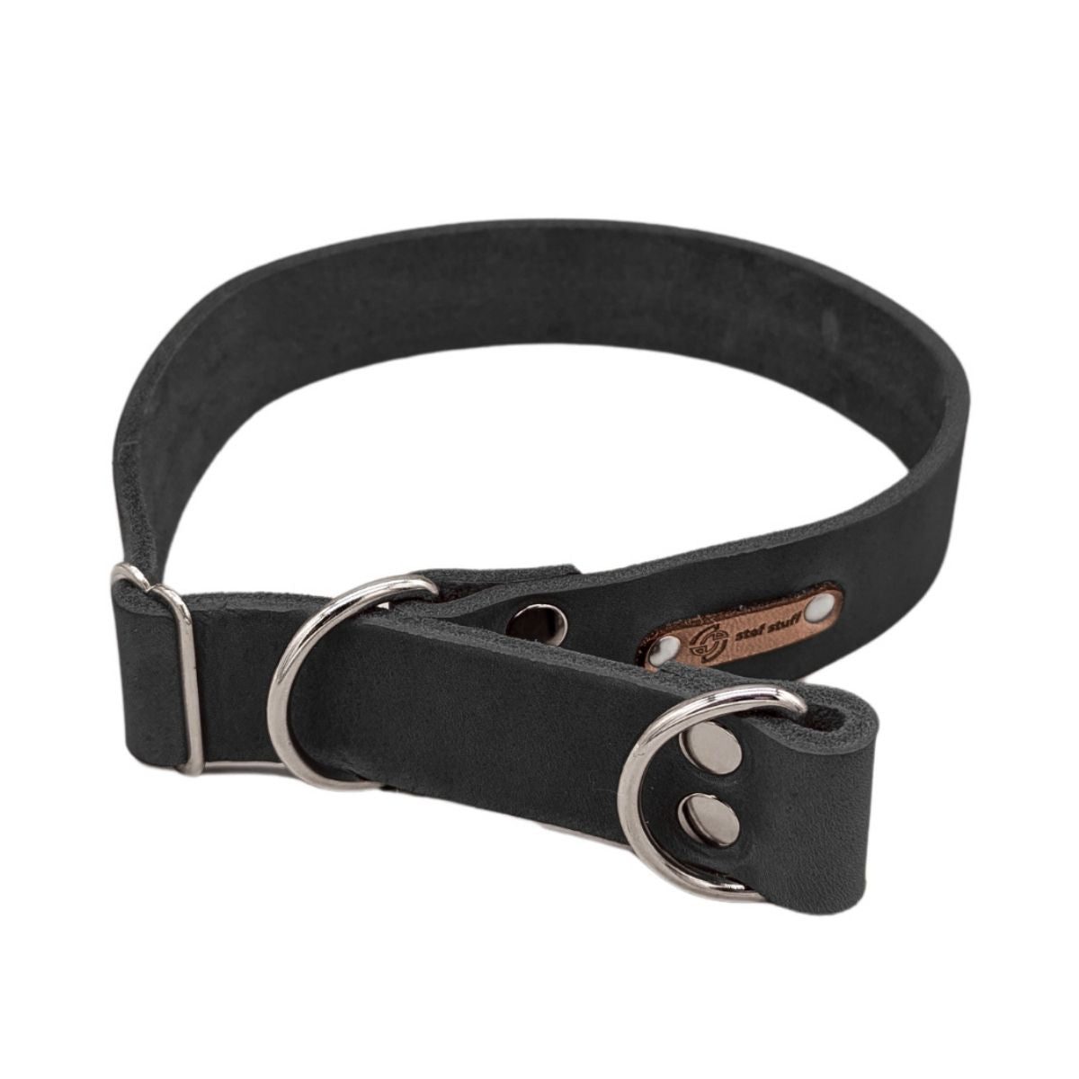 Fettleder "Pure" - Zugstopp Halsband 3 Breiten