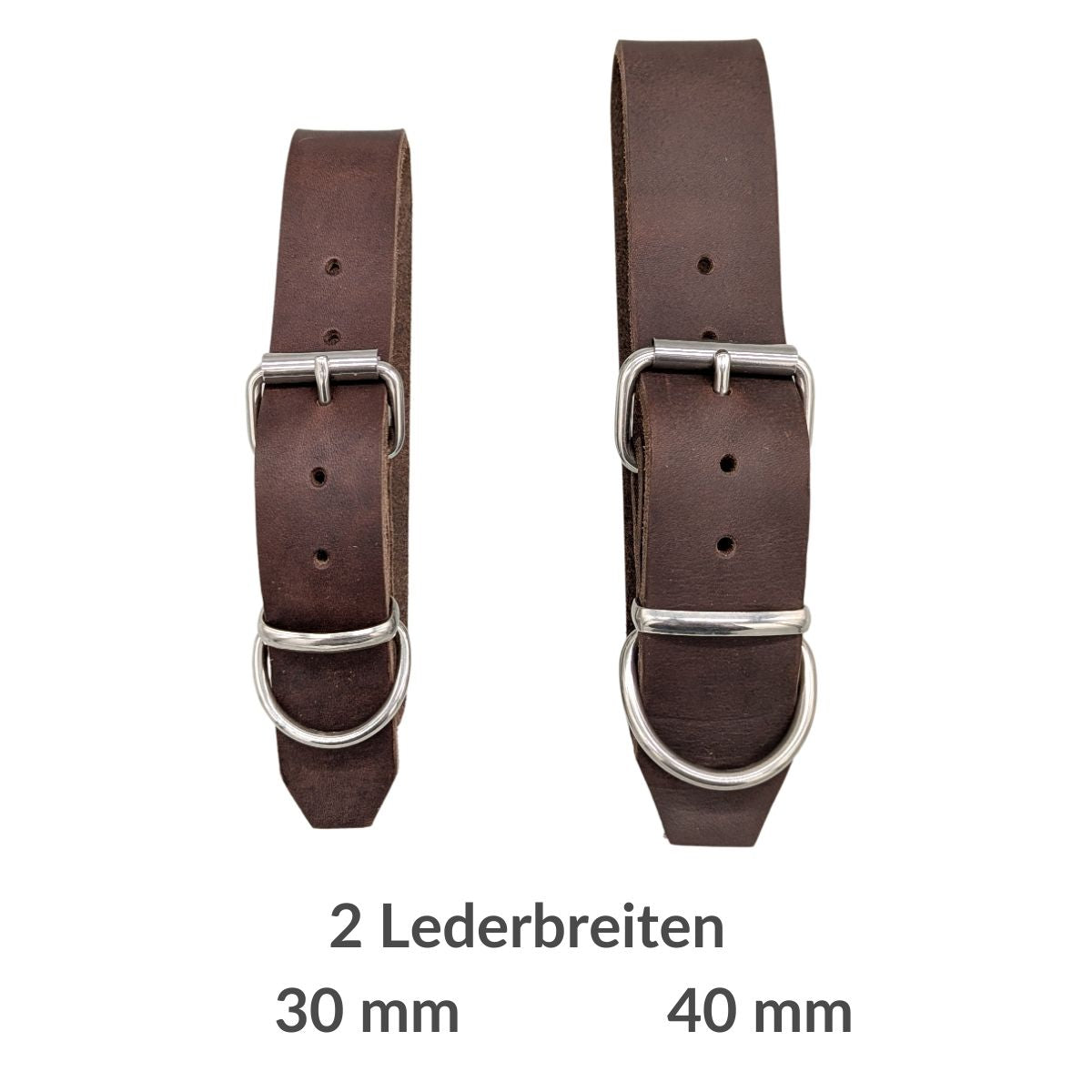 Fettleder-Halsband "Pure" - für große Hunde (Halsumfang 40 - 50 cm)