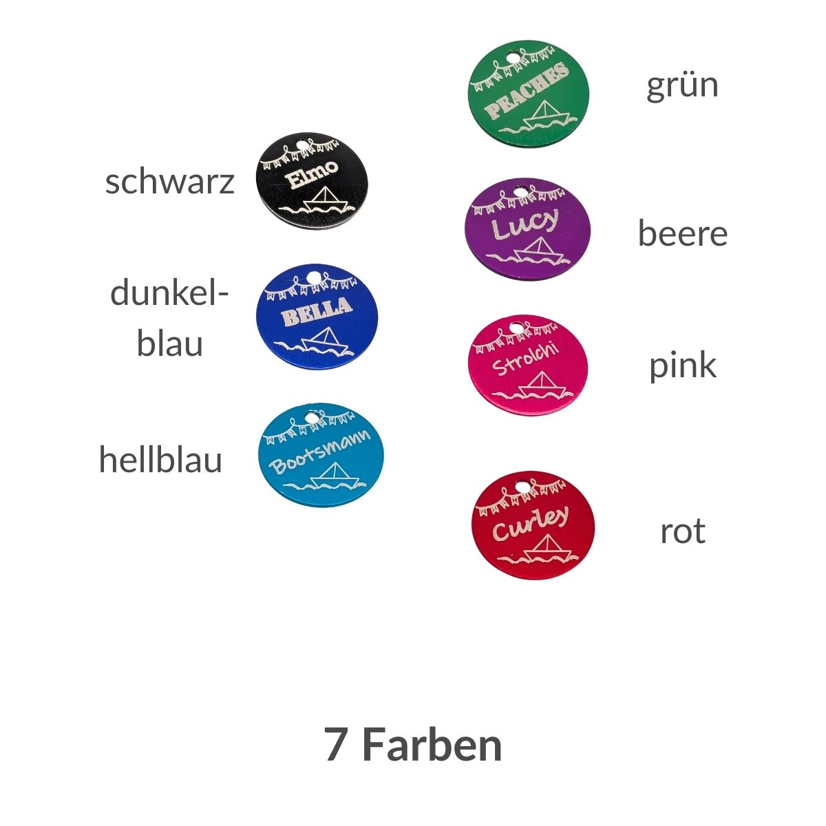 Hundemarke "Boot" - personalisierbar