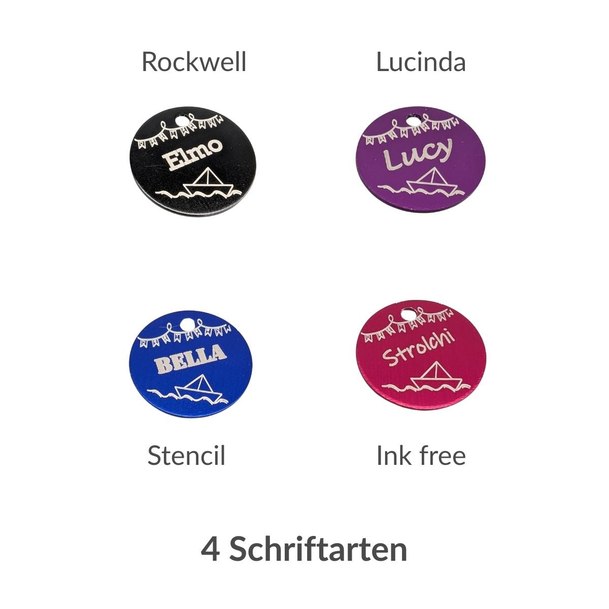 Hundemarke "Boot" - personalisierbar