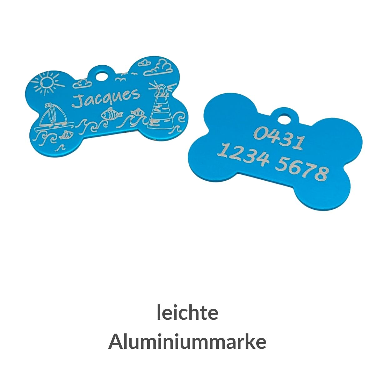 Hundemarke "Leuchturm" - individuelle Lasergravur