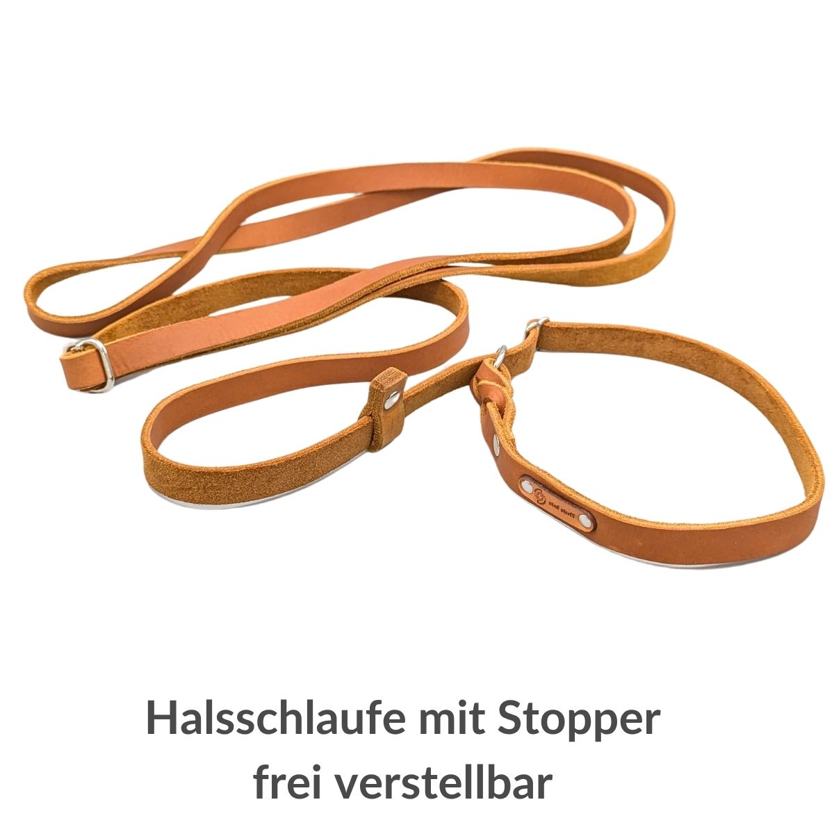 Fettleder Umhängeleine "Pure" - Retrieverleine mit Zugstopp