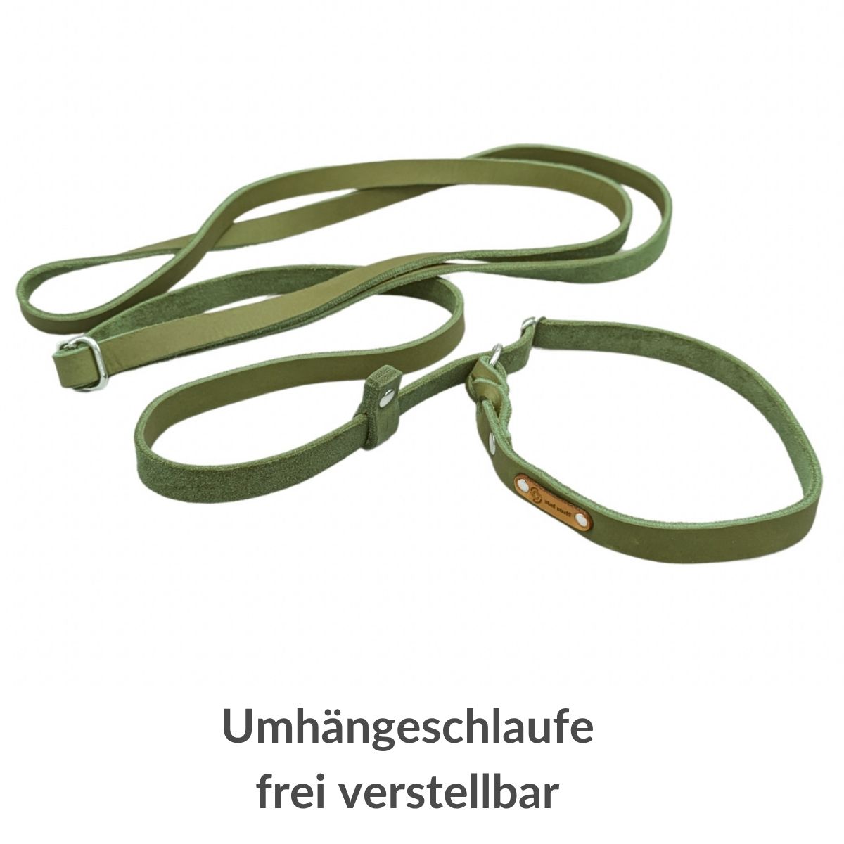 Fettleder Umhängeleine "Pure" - Retrieverleine mit Zugstopp