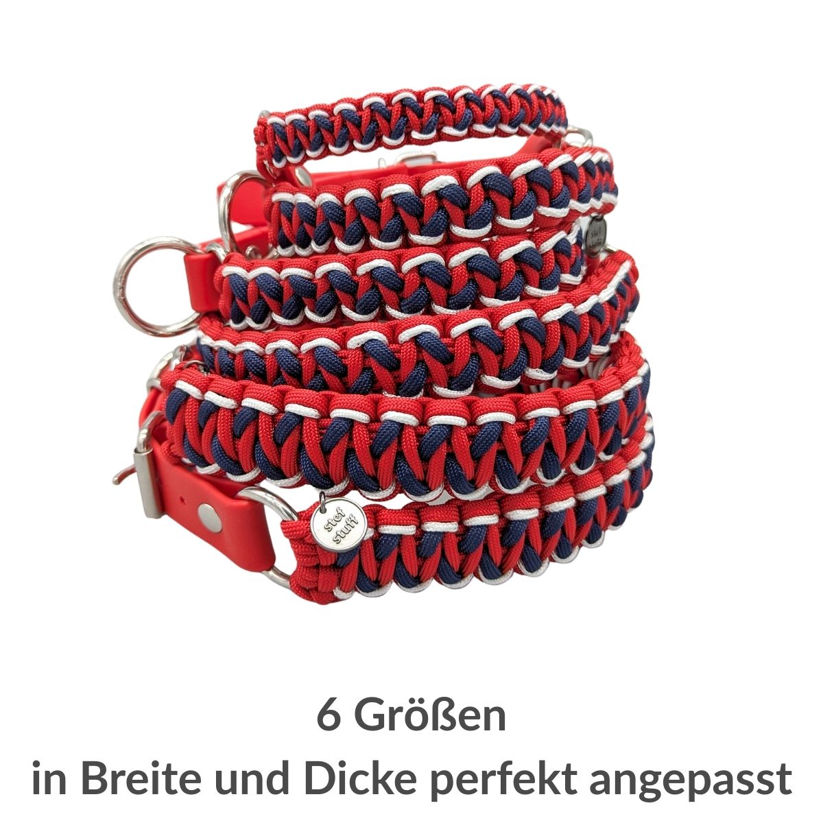 Seefahrer - robustes Biothane Halsband mit Paracord – Nautic oder Maritim