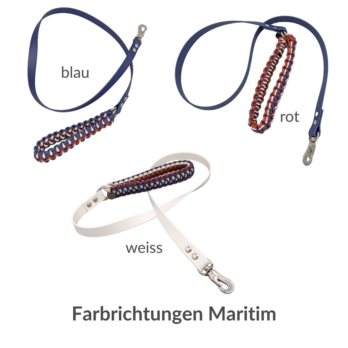 Seefahrer - Führleine Biothane mit Paracord